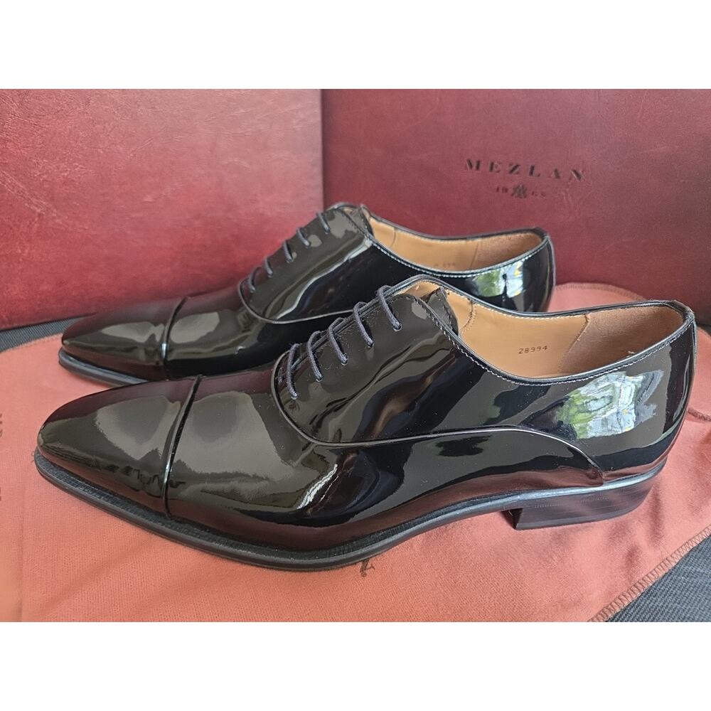 Mezlan Black Patent Leather Formal Oxford shoes us11